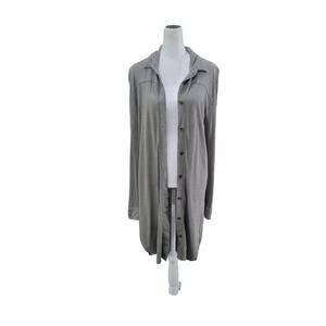 Anthropologie t.la Women's Button‎ Front Long Sleeve Shirt Dress Duster Cardigan